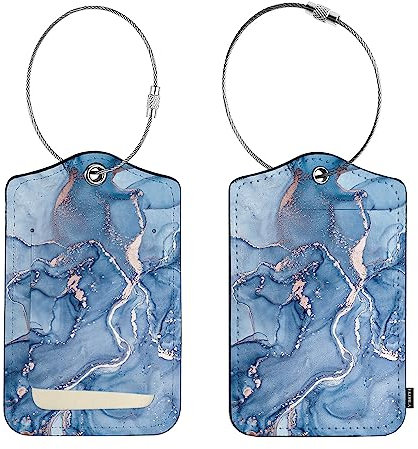 Gepäckanhänger, Marmor-Textur, Mischen, Acrylfarben, modern, flüssige Kunst, Privatsphäre, Reisekoffer-Etikett für Tasche, Gepäck, 1 Stück Gepäckanhänger mit Edelstahlschlaufe, Namensausweis