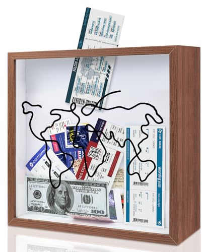 ZEEYUAN Adventure Archive Box 30X30CM Scatola per avventura per biglietti Shadow Box, Cornice 3D da riempire, Scatole portaoggetti profonde, Cornice per oggetti fai da te