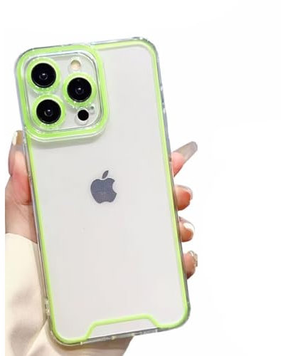 Rnrieyta Miagon Luminoso Custodia per iPhone 15 PRO Max,Luminosa Trasparente Fluorescente Cover Silicone Protettivo Luminous Bagliore nel Buio Case