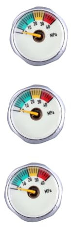 BESPORTBLE 3St Barometer flüssigkeitsgefülltes Manometer Pool-Vakuum hydraulisches Manometer Ladedruckanzeige Öldruckmesser Sauerstofftank-Druckanzeige Hochdruck- Druckmessgeräte