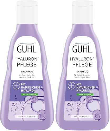 Guhl Hyaluron+ Pflege Feuchtigkeits-Shampoo - Inhalt: 250 ml - Ohne Silikone - Mit natürlichem Hyaluron - Intensive Feuchtigkeit & Pflege (Packung mit 2)
