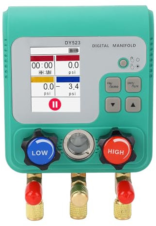 Testeur de pression et d'étanchéité à l'air sous vide numérique HVAC pour l'entretien de la climatisation des réfrigérateurs, voitures, 0-6000 Kpa, Default
