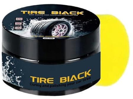 Pâte à polir les pneus de voiture – Cire détachante – Revêtement de pneu haute brillance | Cire pour pansement des pneus, brillance profonde et protection, polissage des pneus Condu
