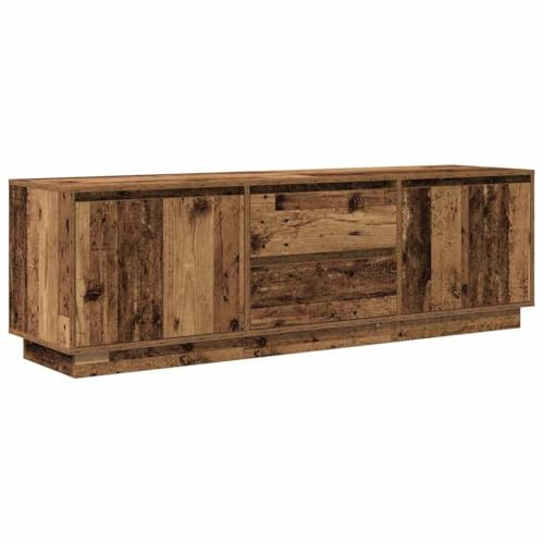 vidaXL TV-Schrank mit LED-Lichtern, antikes Holz, 160,5 x 41 x 50 cm, TV-Schrank, HiFi-Schrank, TV-Schrank, TV-Schrank, TV-Schrank, Multimedia-Möbel