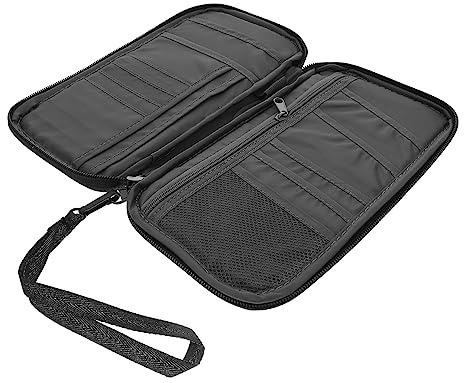 PACKOVE Tragbare Reisepasshülle Reisebrieftasche aus Wasserdichtem Material mit Großem Fassungsvermögen Passhalter Kartenetui für Reisen Alltag und Schule Zufälliger Stil