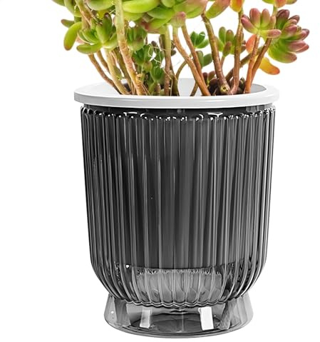 Generico Pentole di fiori auto - - fioriere interne con serbatoio profondo, pentole di annaffiatura automatica | Per violette africane, orchidee, piante grasse e piante d'appartamento, di