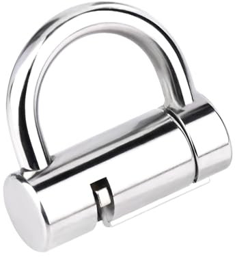 WLKJPP Lucchetto per Castità con Piercing con Serratura, Diametro 3/4/5 Mm, Piccolo PA, Foro Passante, Dispositivo per Castità, Tipo D, Anello per Puntura, Giocattolo Sessuale Estremo,S
