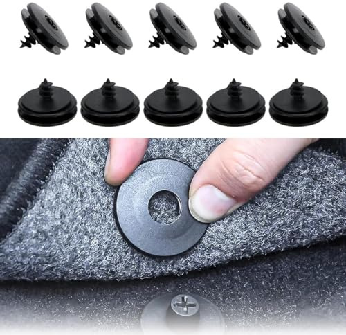 WeddHuis 10 PCS Floor Mat Holder Clips, Car Floor Mat Clip, Universal Holder for Car Carpets, Suitable for Securing Car Carpets (Black)