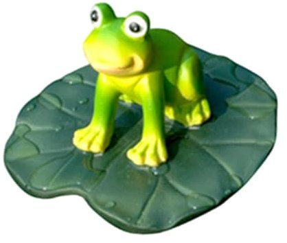 Gcljlmy Estanque de agua flotante rana figura ornamento regalo colección creativa decorativa estanque decoración resina para estanque de jardín al aire libre (estilo A)