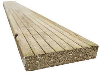 Snowdon Timber, Treated Reject Decking Board, 10 Pack, (L) 1.8m x (W) 120mm x (T) 25mm, Garden and Outdoor Timber Deck