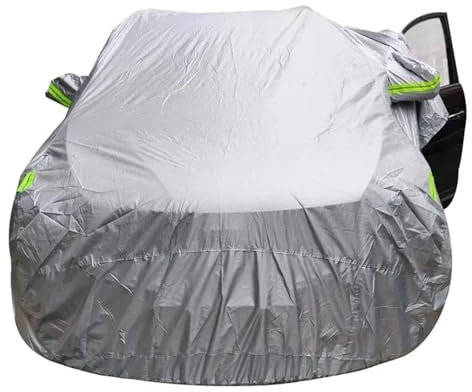 XFYESL Universal-Vollgarage für SUV/Limousine, wasserdicht, für den Außenbereich, Schutz vor Sonne, Regen, Schnee, UV-Regenschirm, Silber, S-XXL Autohülle Autoplane(YXL)