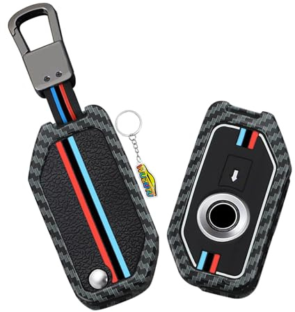 WUZUTU Funda para llave de coche de moto, compatible con BMW 1250GS C400X C400GT F900R F750GS R1200GS GS1250 F850GS Metal Key Case Cover Llavero