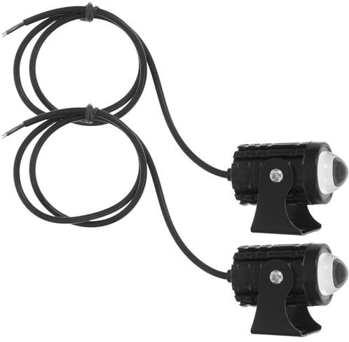 Abaodam Luz de Trabajo LED para Motocicleta y Bicicleta Eléctrica, Foco Todoterreno de Aleación de Aluminio Negro, Luces Auxiliares para Conducción Nocturna Segura,