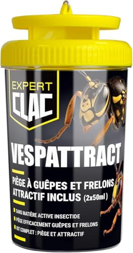 PROTECTA Piège à Guêpes & Frelons – Adapté Capture Frelon Asiatique – sans Insecticide – Réutilisable – Action Durable pour Jardin, Terrasse & Balcon