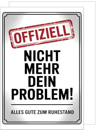 Edition Seidel Premium XXL Maxi Glückwunschkarte zum Ruhestand mit Umschlag Format DIN A4. Ruhestandskarte Karte Grußkarte Spruch Pension Rente Alles Gute Tschüss Kollegen Mann Frau Humor (A4-R1003)