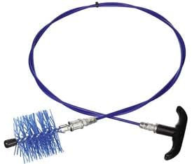 Kit deshollinador para estufa de pellets con barra Flexi 200 cm y escobilla de nailon 80 mm