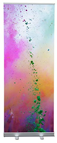 Roll-up inklusive Druck eines individuellen Motivs, Druckfläche 80 x 200 cm, einseitig – stabiles Aluminiumprofil inkl. Tasche – ideal für Messen