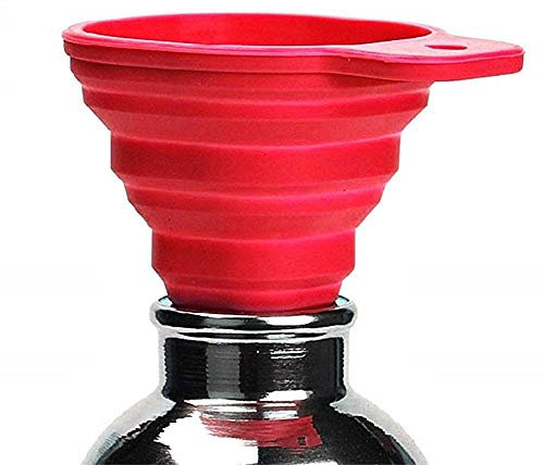 Lovelegis Entonnoir Silicone Pliable Huile résistant Hautes températures Voyage Rouge ustensiles Cuisine Accessoires compacts Gain de Place idée fête