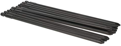 Utoolmart Lot de 10 embouts de tournevis cruciformes magnétiques PH2 de 6 mm, tige hexagonale de 6,35 mm, longueur de 200 mm, outil électrique S2