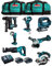 Kit MAKITA MK703 (DHR171 + DGA504 + DTD154 + DJR186 + DJV182 + DSS610 + DML802 + 2 Batterien 5,0 Ah + Ladegerät + 2 x LXT600)
