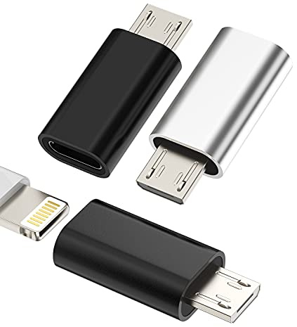 3 adaptadores Lightning hembra a micro USB macho, compatible con iPhone 7, 8 Plus, X, XR, XS, 11, 12Mini Pro, para iPad, Samsung Galaxy S7, S6 Edge, Nexus 5, LG Convertidor