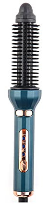 ABHI Elektrisch Lockenstab & Haarglätter mit 3 Stufen Einstellbar Temperatur & Timer 30s Aufheizen 360 Anti-Verwicklung Lockenstäbe Welleisen Heißwindkämme - Blau Grün