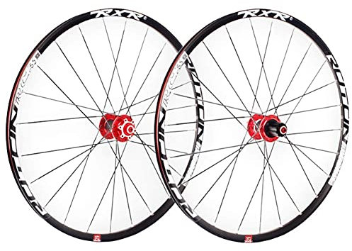 lkpqdwqz 29 Zoll Mountainbike Laufradsatz Carbon Nabe Scheibenbremse MTB Laufrad Double Wall 5 Palin 7 8 9 10 11 Speed ​​Kassette (Color : Red Hub, Size : Quick Release)