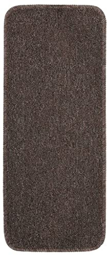 vidaXL 15x Alfombrillas de Escalera Antideslizante Autoadhesiva Protector Alfombra Peldaños Adhesivos Decoración Amortiguación Marrón 60x25 cm