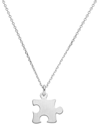 SCHOSCHON Halskette Puzzleteil 925 Silber Geschenk Schwester Mutter Tochter BFF