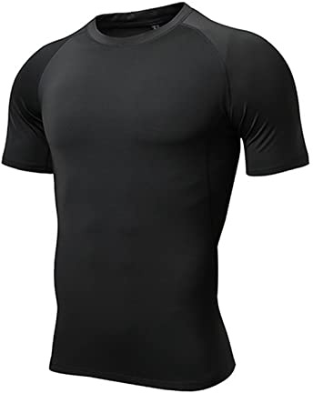 ATRACTIVOLL T-Shirt de Sport pour Homme, Tee Shirt pour Fitness Respirant et Séchage Rapide Athlétique Hauts à Manches Courtes de Entraînement Marathon Courir Gym