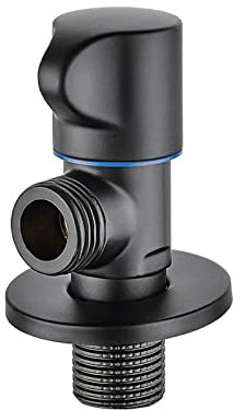 BiaoTeng Valvola Angolare Nera,Valvola Ad Angolo Del Rubinetto,Acqua calda e fredda,Rubinetto Sottolavabo Nero,Rubinetto Sottolavabo Nero,Nero A