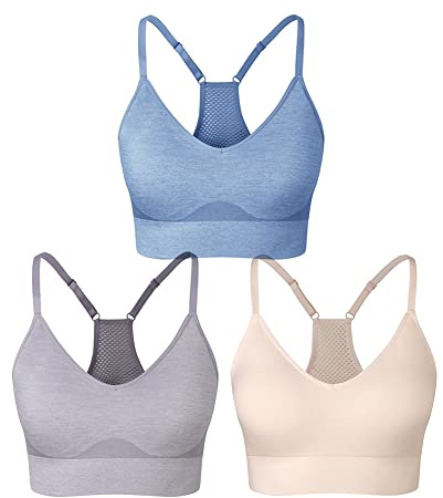 SEGRILA Brasier Sujetador Deportivo para Mujer, con Espalda Cruzada, con Tirantes Ajustables