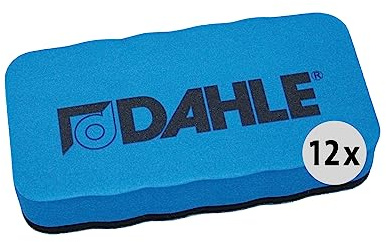 Dahle Whiteboard Schwamm (Magnetischer Wischer für Trockenreinigung auf vielen Oberflächen) 12 Stück, blau