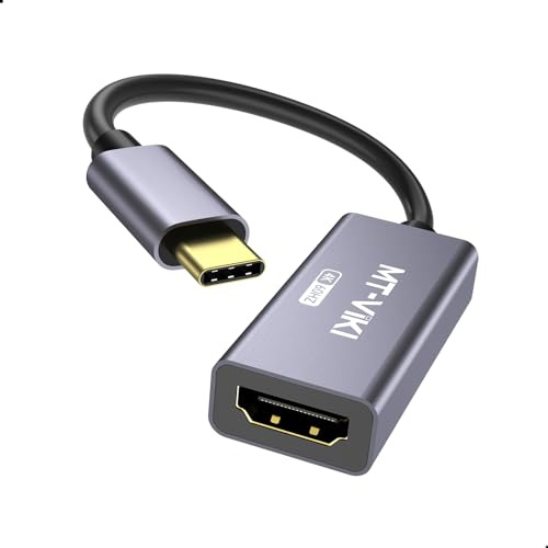 MT-VIKI 4K60Hz USB C HDMI Adapter, Thunderbolt 3/4 auf HDMI Adapter USB C Kompatibel mit MacBook iPad Surface Galaxy Dell und mehr