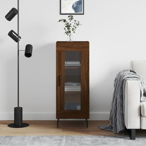 BaraSh Sideboard Braun Eichen-Optik Wohnzimmer Sideboard Schlafzimmer Vintage 34,5x34x90 cm Holzwerkstoff