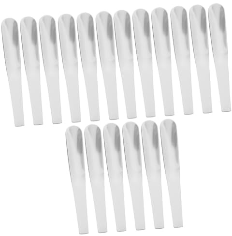 ABOOFAN 18 Pcs cuillère en métal cuillères de service Expresso en acier inoxydable apéritif s à soupe couverts de table mini café à mélanger Crème outil