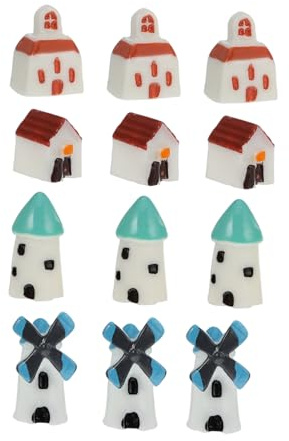 BESPORTBLE Mini Moulin à Vent Apparence Vivante 12pcs pour Bonsaï et Succulentes Plusieurs Styles Miniature en Résine Plusieurs Styles Décoration pour Jardin Féerique et Micro-paysages | Lot de 12 Pièces, Apparence Vivante, pour Succulentes et Bonsaï, Maison Bureau et Micro-paysages Style Aléatoire