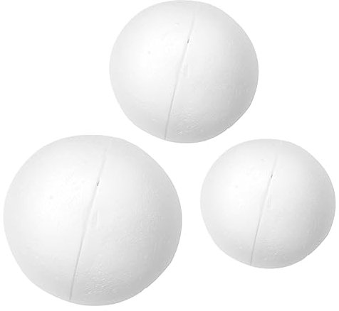 Lurrose 3st Hochzeit Schaumball Halbkugeln Selber Machen DIY Hohlkugel Schaumstoffkugeln DIY-Ball Bastelkugeln Aus Styropor Weihnachtsdeko Blumen- Kreis Runden Weiß Bilden