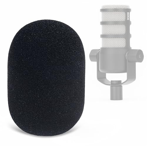 Sound Addicted Windscreen for Rode PodMic - Premium Foam Cover Blocks Out Plosives, Custom Fit for Enhanced Broadcast and Recording Clarity