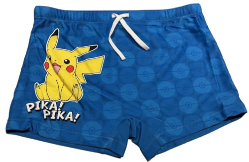Fashion UK Pokemon - Bañador tipo boxer de pika, beige, 140