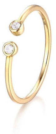 KnSam 375 Gelbgold Ring, Dünn Klassiker Hochzeitsring mit Moissanit in Ovalschliff, 9K Gold Freundschaftsringe Trauringe Echt Schmuck