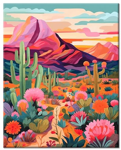 YALKIN Malen Nach Zahlen Erwachsene, Paint by Numbers Malen Nach Zahlen, DIY Landschaft mit Pinseln und Acrylfarben Handgemalt Ölgemälde Leinwand für Home Decor, Ohne Rahmen (40x50cm)