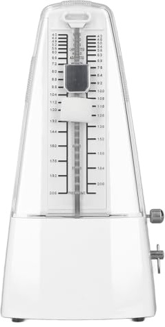 Professionelles Mechanisches Metronom, Universelles Klaviermetronom für Gitarre, Violine, Schlagzeug und Andere Musikinstrumente (WHITE)