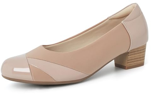 Ortho+rest Women Bunion Court Shoes Low Heel Orthopedic Slip on Dress Shoes