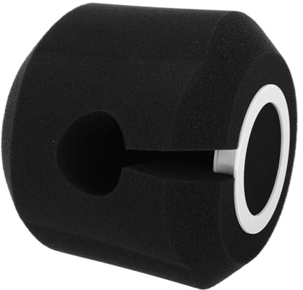 Vaguelly Microphone and Efficient Sound Isolation with Wind Noise Reduction Acoustic Mic Cover Sponge Material Pop Filter for Condenser and Recording Microphones, for Live Streaming