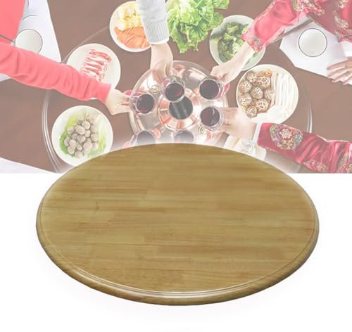 Lazy Susan Plateau de service rond en bois pour table de salle à manger 61 cm Plateau rotatif idéal pour cuisine, hôtel, restaurant Grand format 71,1 cm Matériau en bois de qualité supérieure