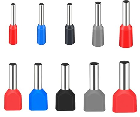 JOYELEC 1330 Pezzi E/TE 0.5-10mm² Crimpatura Capicorda Elettrici，Contenente Terminali Elettrici,ghiere per terminali estremità di cavo gemelle, adatti per Circuito domestico industriale