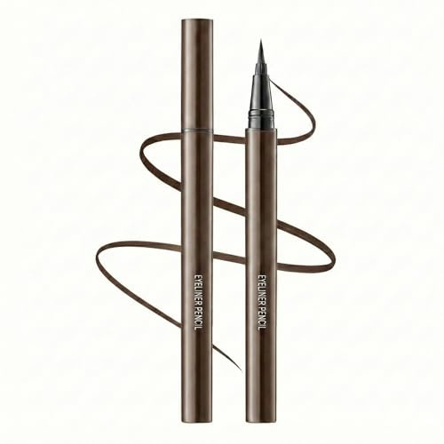 Sleek Brown Eyeliner Pencil With Ultra-Fine Tip For Sharp Winged Looks - Smooth Long-Lasting Waterproof Smudge-Proof Formula, Easy Application For Beginners, Ideal For Everyday Makeup