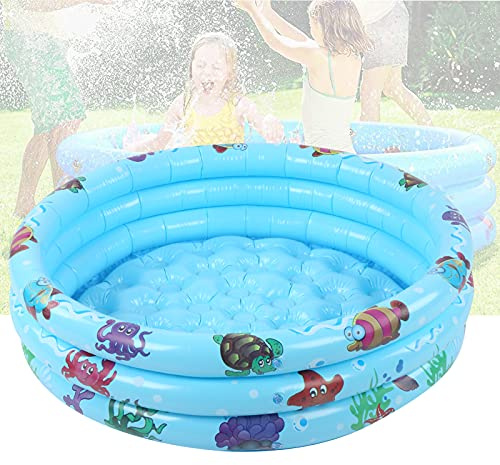 Picysa Piscine pour bébé, Piscine Intérieure et Extérieure pour bébé, de Jeu d'eau Gonflable Ronde pour Enfants, Bleue (150 cm)