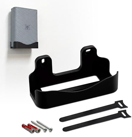 Wandhalterung passend für Telekom Speedport 7 WLAN Verstärker Plus – Wi-Fi 7 Mesh Repeater Halter mit Kabelmanagement & Hitzeableitung – inkl. Montagezubehör – Made in Germany – Schwarz